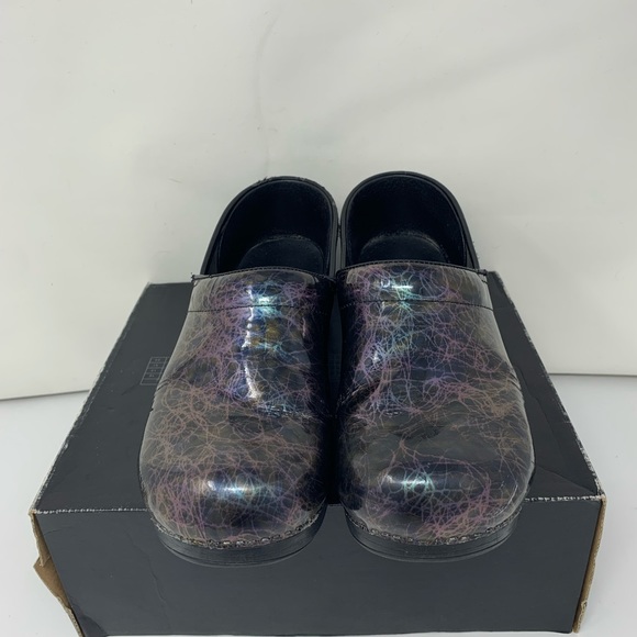 Dansko Petrol Leather Clogs - Picture 2 of 7